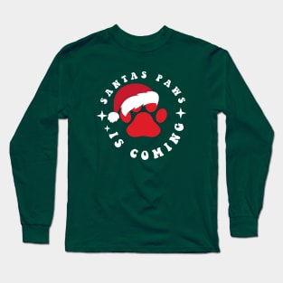 Santa Paws Cute Christmas Long Sleeve T-Shirt